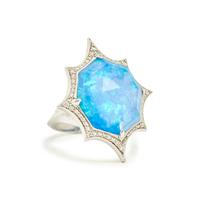 STEPHEN WEBSTER, QUARTZ AND DIAMOND 'CRYSTAL HAZE' RING
