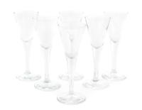 A Set of Six Glass Cordials Height 5 3/4 inches. — 20TH CENTURY