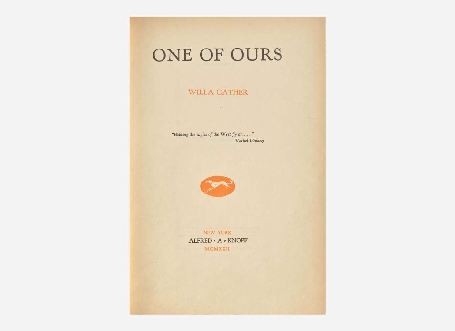 [Literature] Cather, Willa: One of Ours