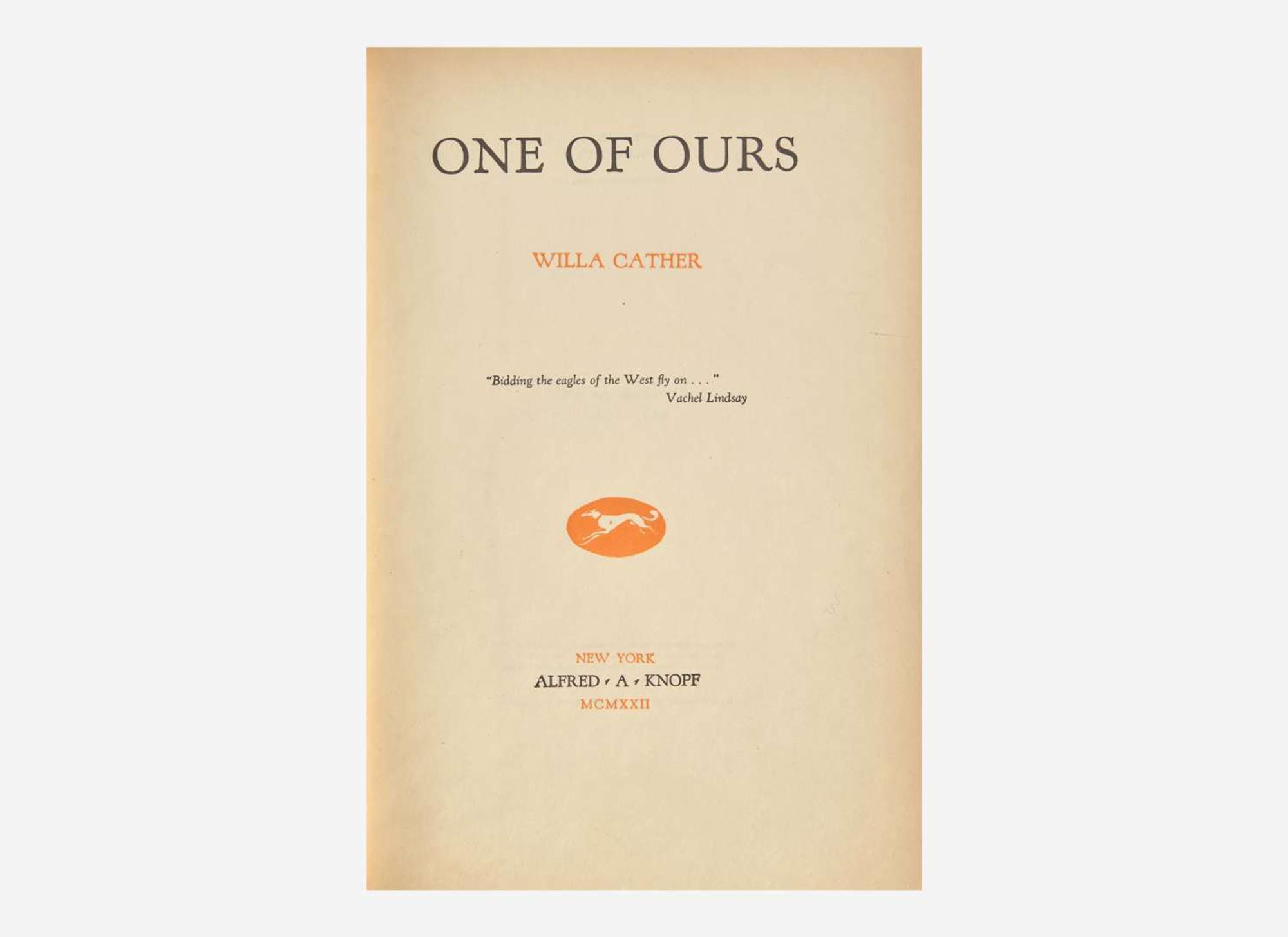 [Literature] Cather, Willa: One of Ours
