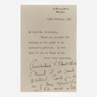 [Churchill, Winston] Churchill, Clementine Two Typed Letters, signed