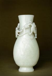 A Pale Celadon Jade Vase