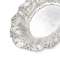 A Sterling Silver Floral Repousse Dish