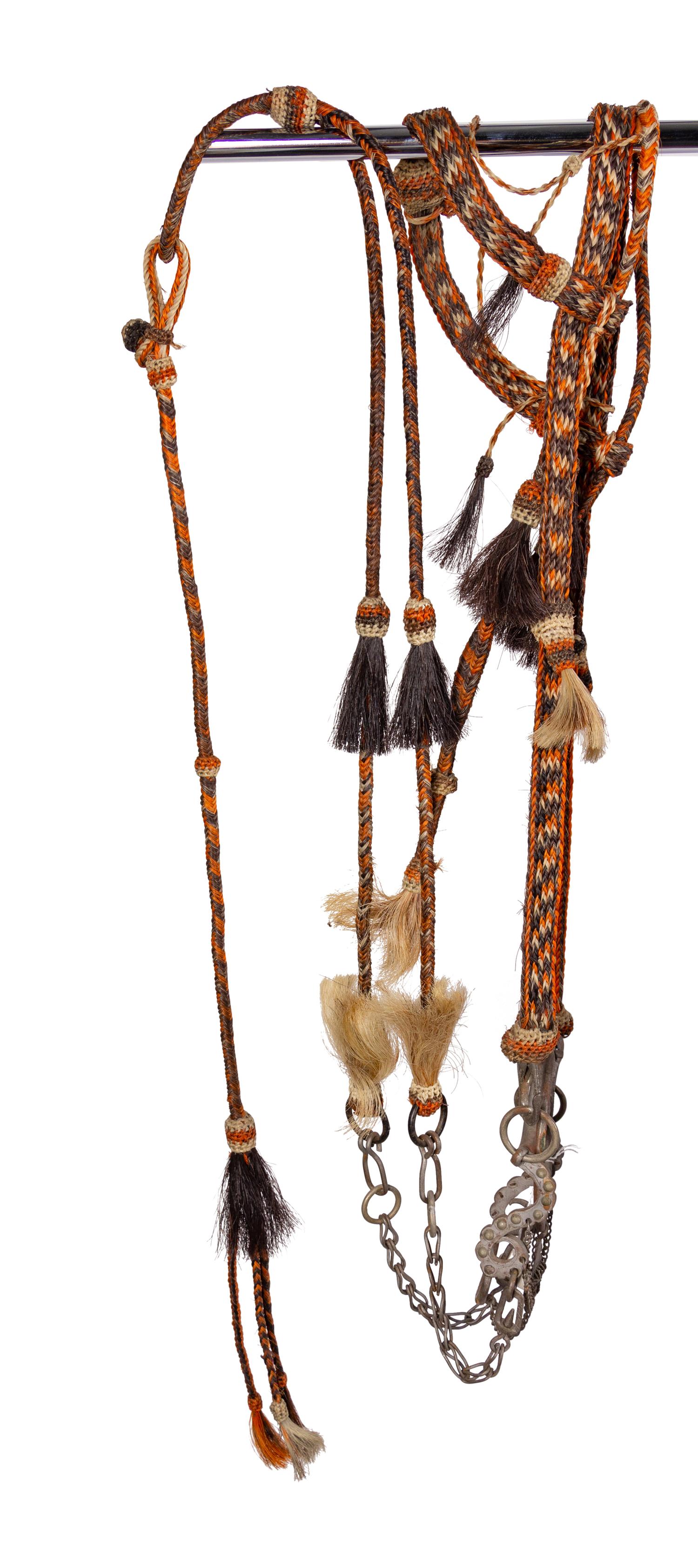 A Group of Western Horse Bridles and Quirts