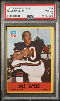 A Group of 1960s Dick Butkus and Gale Sayers PSA Graded Football Cards,