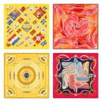 Hermès, Four Silk Scarves 90