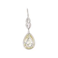 FANCY GREENISH YELLOW DIAMOND AND COLORED DIAMOND PENDANT