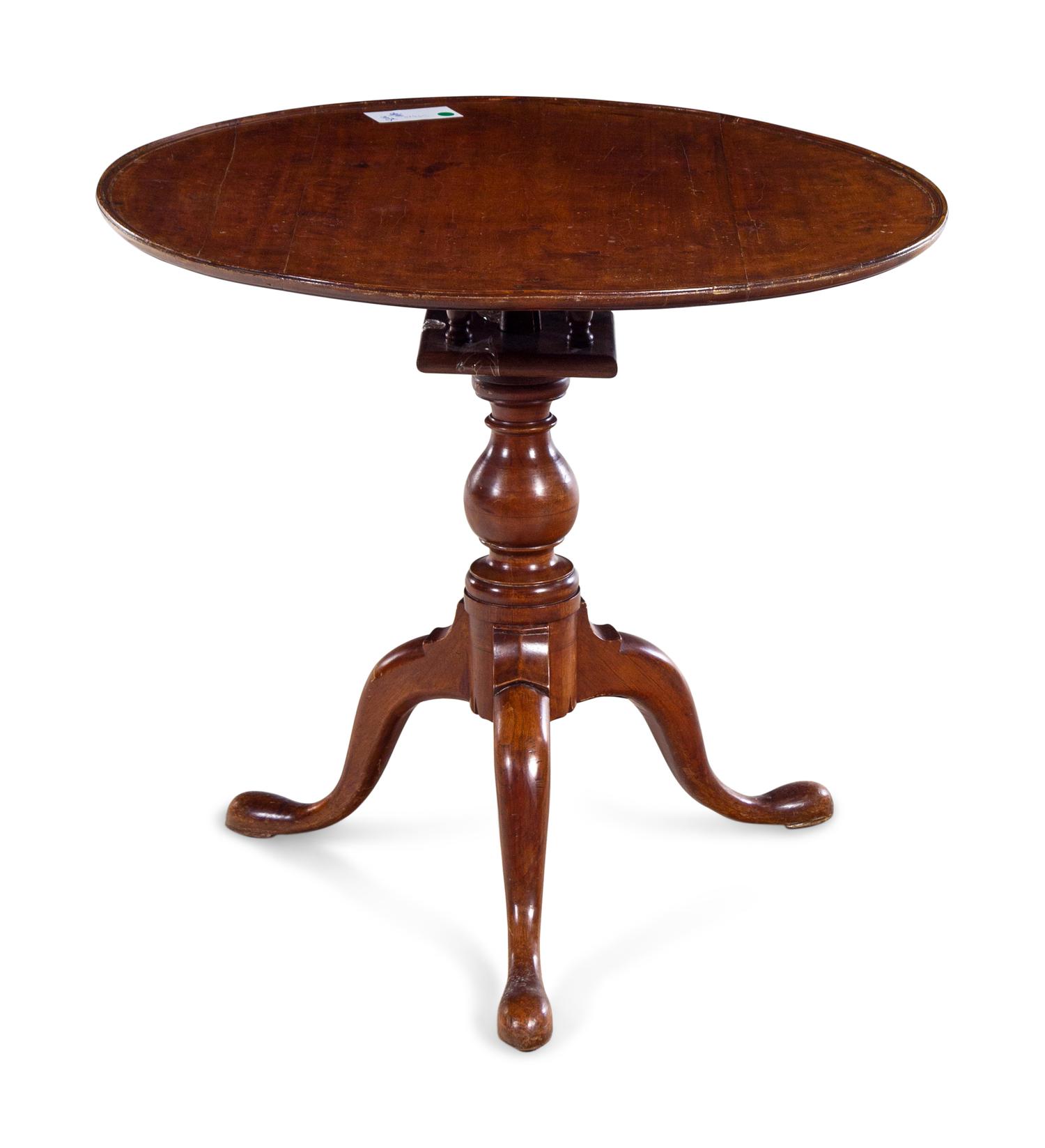 A Queen Anne Style Mahogany Tilt-Top Tripod Table