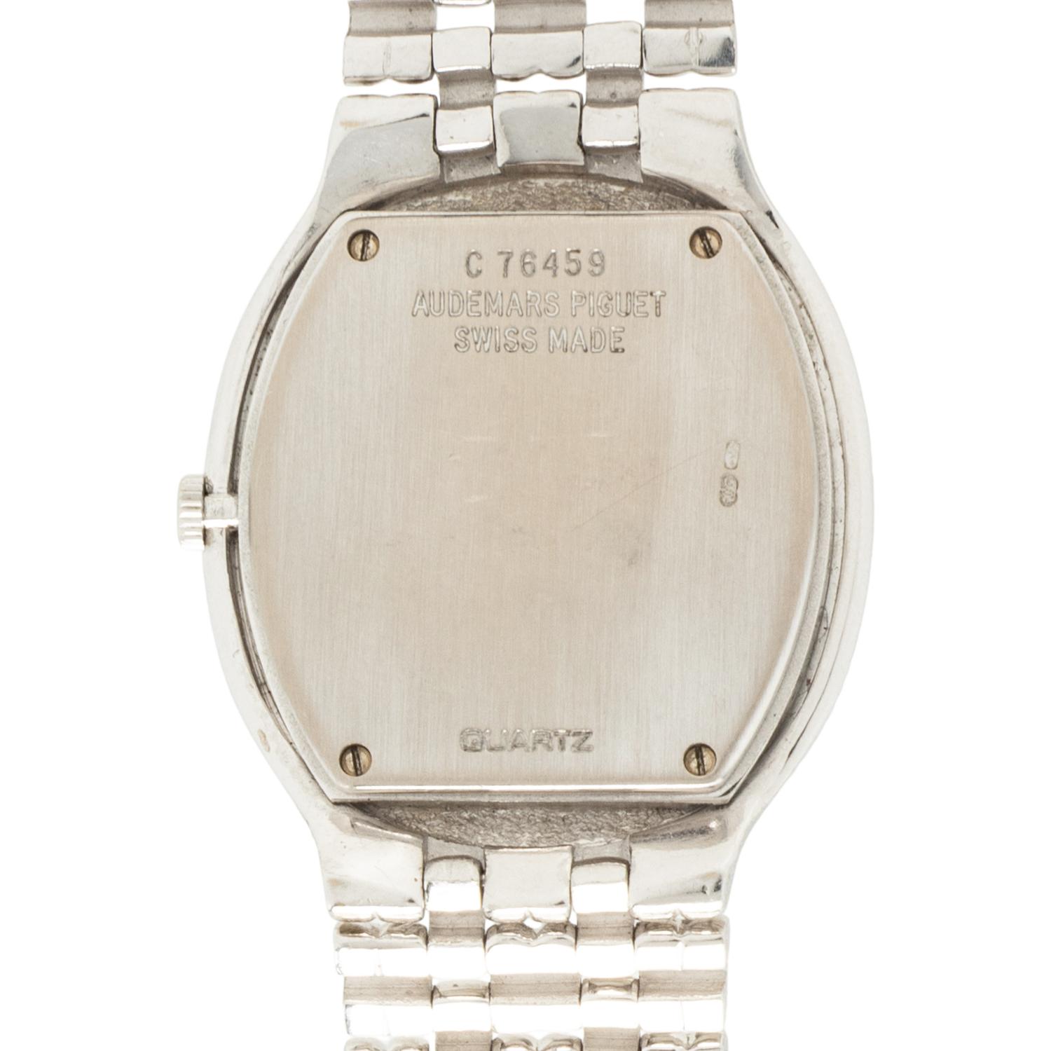 AUDEMARS PIGUET, 18K WHITE GOLD AND DIAMOND WATCH