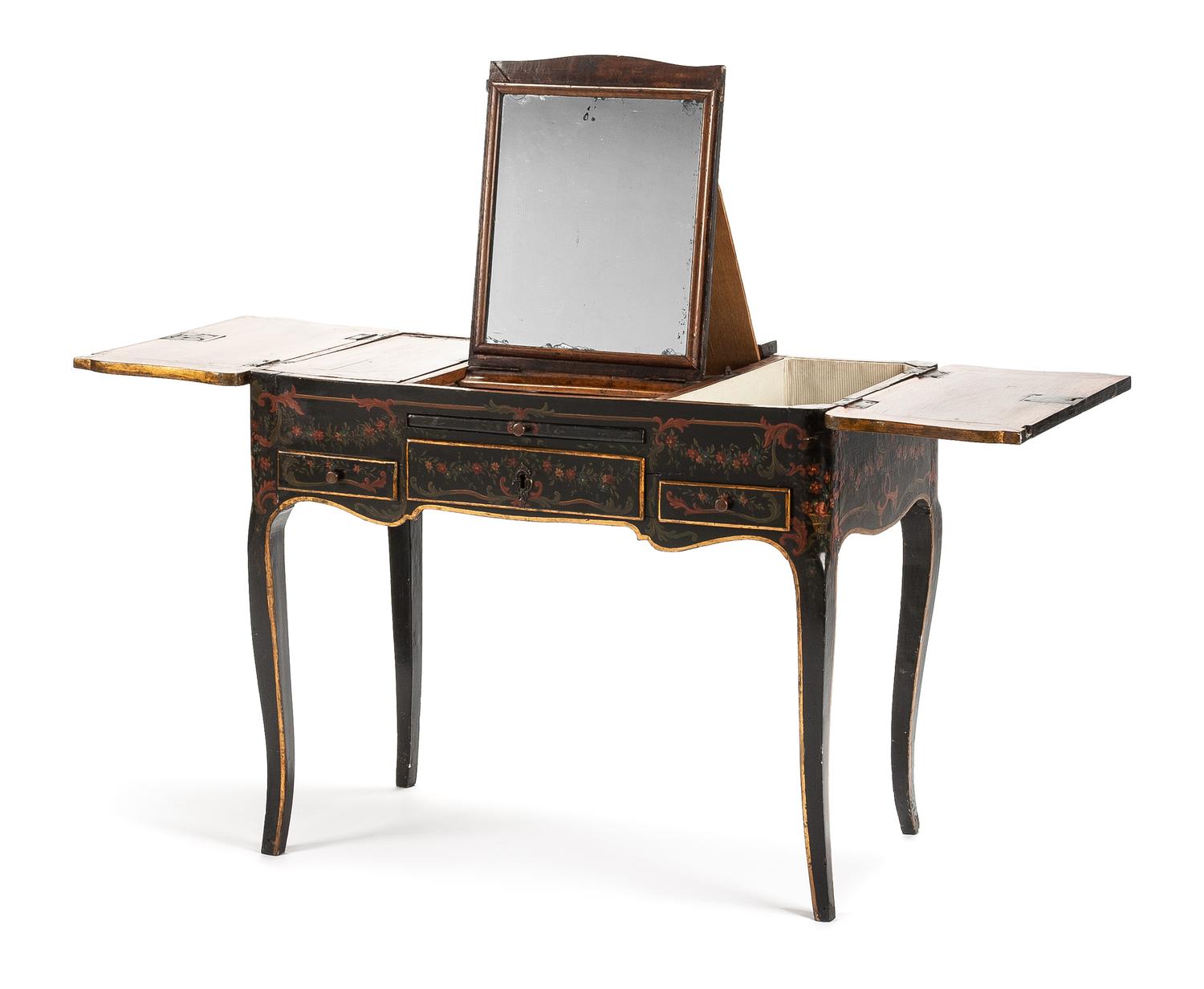 A Louis XV Painted Poudreuse Height 27 1/2 x width 32 x depth 18 inches. — 18TH CENTURY