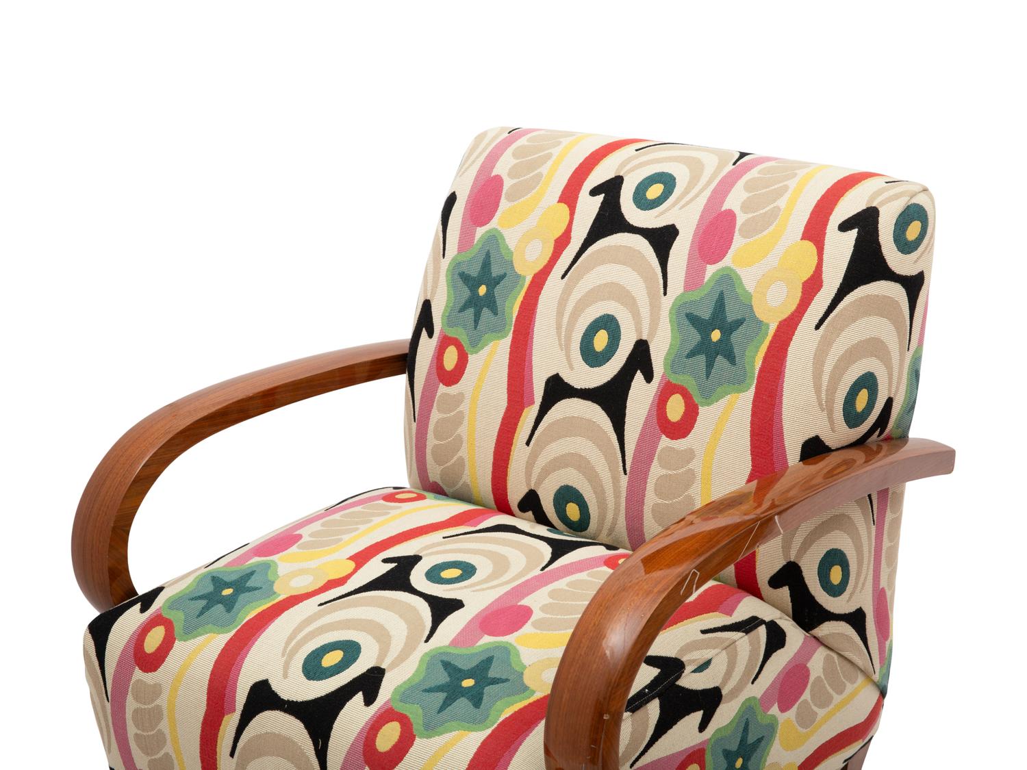 A Pair of Art Deco Style Bentwood Lounge Chairs