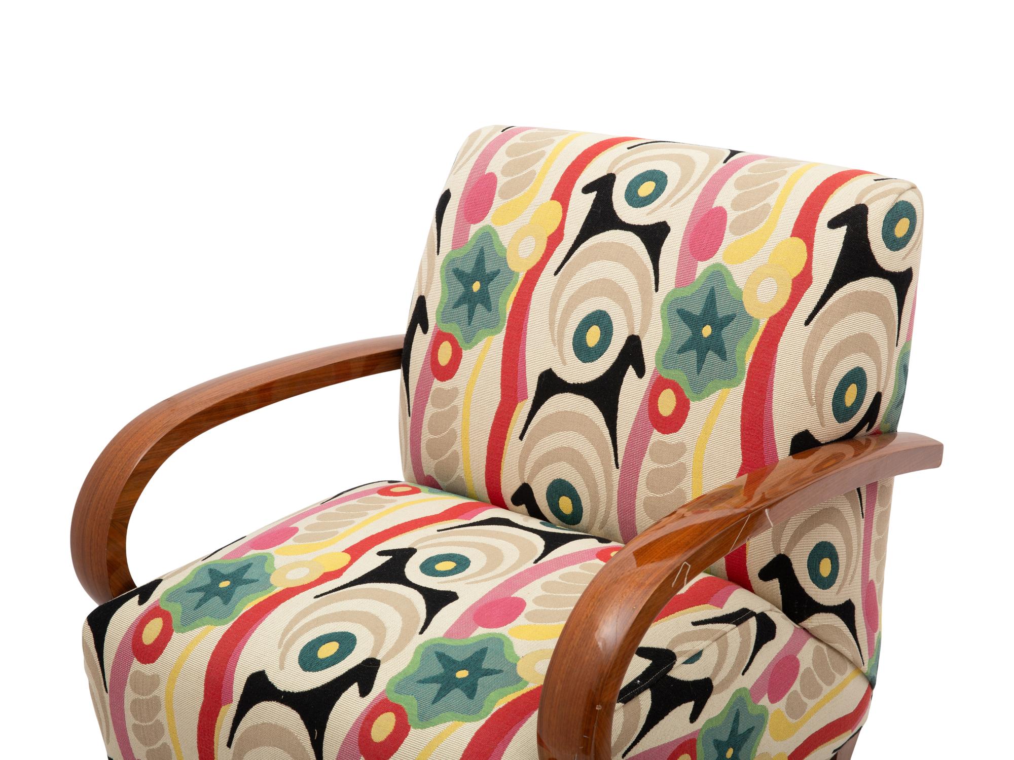 A Pair of Art Deco Style Bentwood Lounge Chairs