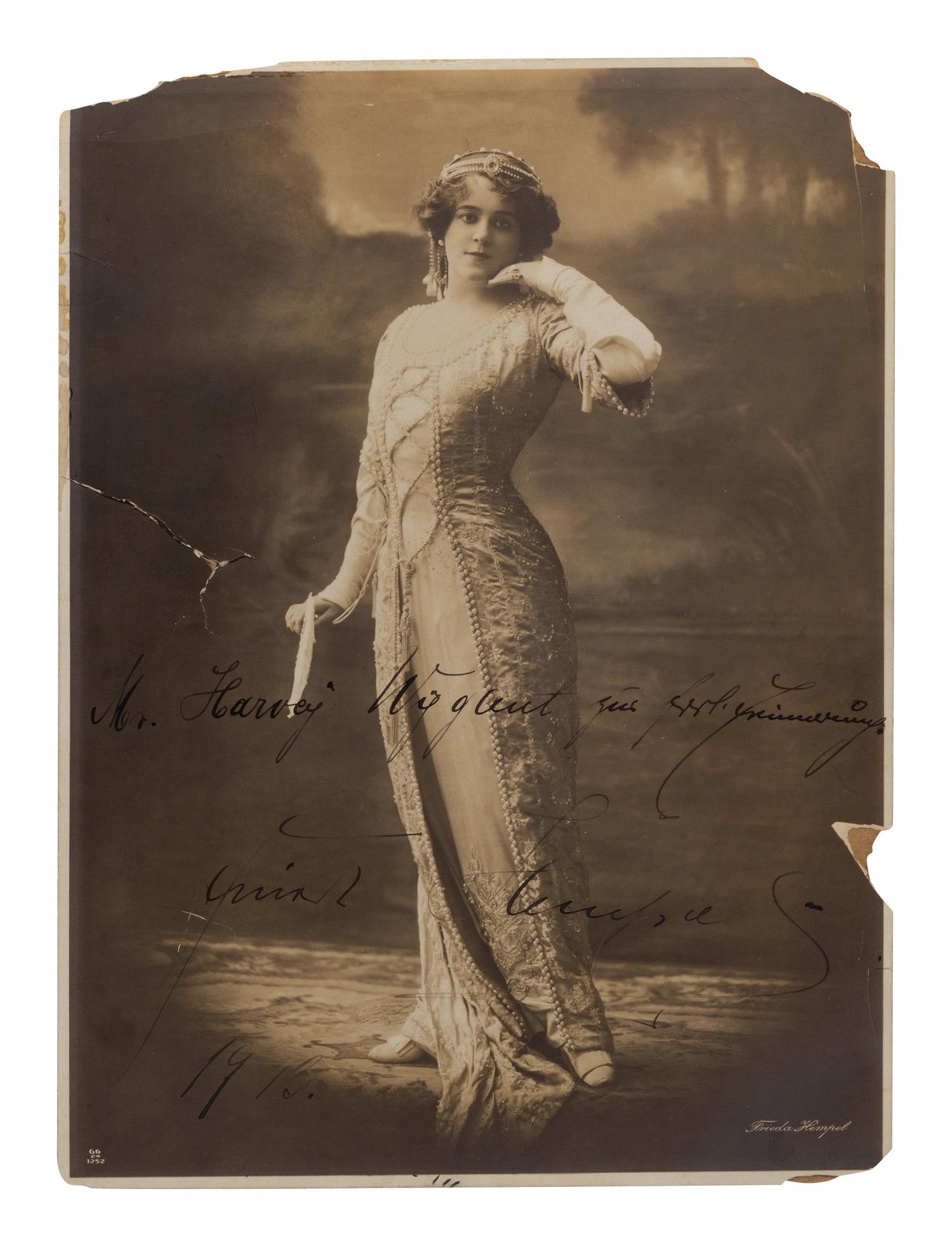 A Group of 6 Signed Photographs of Opera Singers from the 1910s