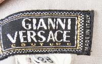 A Gianni Versace Silver Oroton Sleeveless Dress, Size 38.