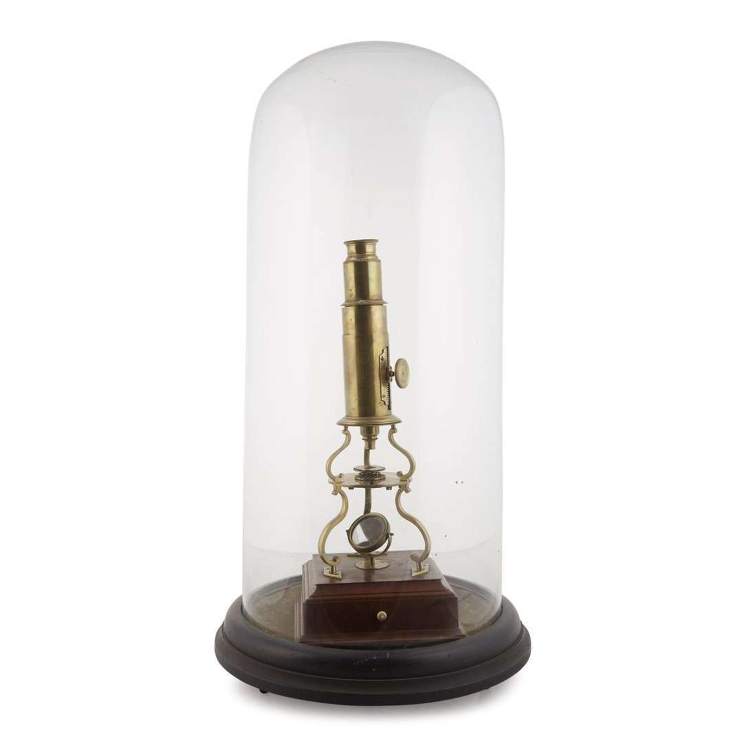 "Edmund Culpeper type" brass and mahogany compound monocular microscope London, England, circa 1780