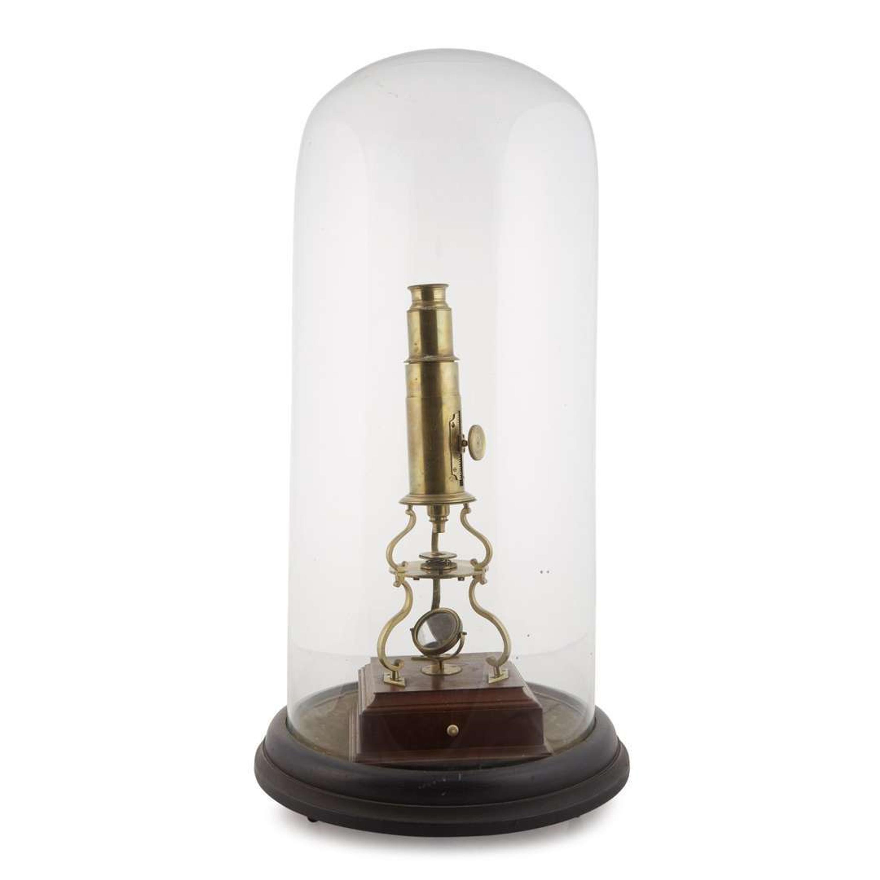"Edmund Culpeper type" brass and mahogany compound monocular microscope London, England, circa 1780