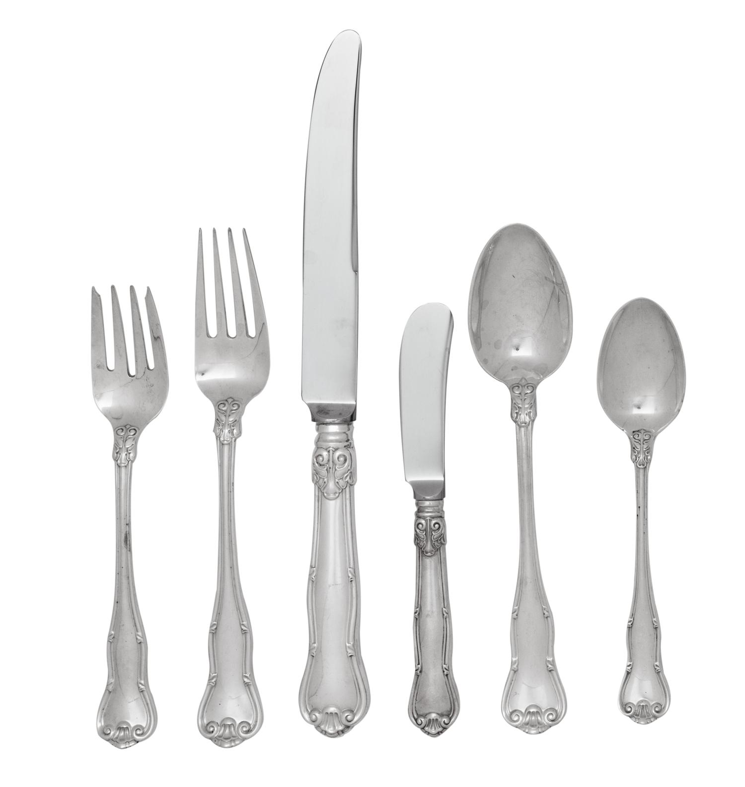 A Tiffany and Co. Provence Silver Flatware Service