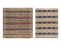 Two Cotton and Wool Jacquard Coverlets