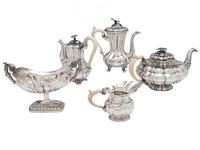 An Austrian Silver Four-Piece Tea and Coffee Service