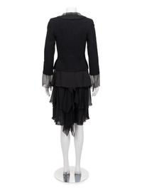Chanel Tweed Jacket and Ruffled Skirt Ensemble, 2000