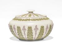 A Wedgwood Glazed Jasperware Covered Sugar Bowl