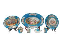 A Group of Sèvres Style Porcelain Articles