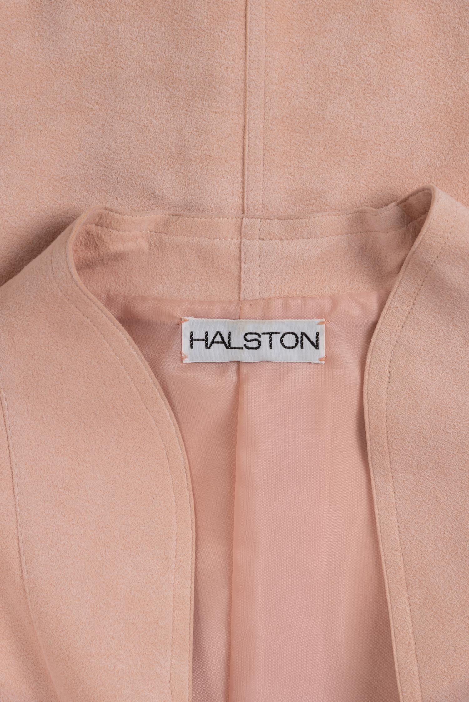 Three Halston Ultrasuede Items: One Two-Piece Skirt Ensemble, One Jacket, 1970s