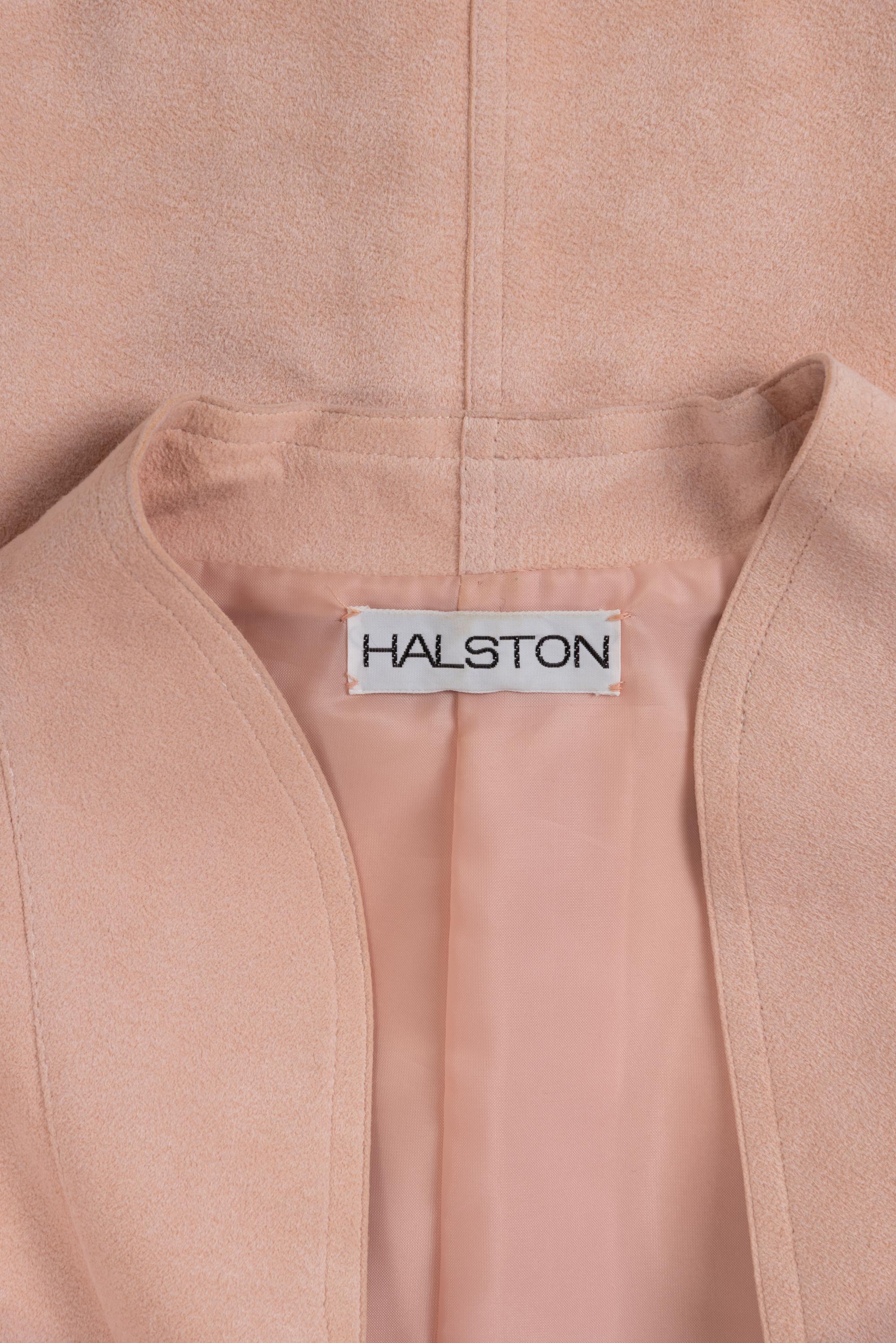 Three Halston Ultrasuede Items: One Two-Piece Skirt Ensemble, One Jacket, 1970s