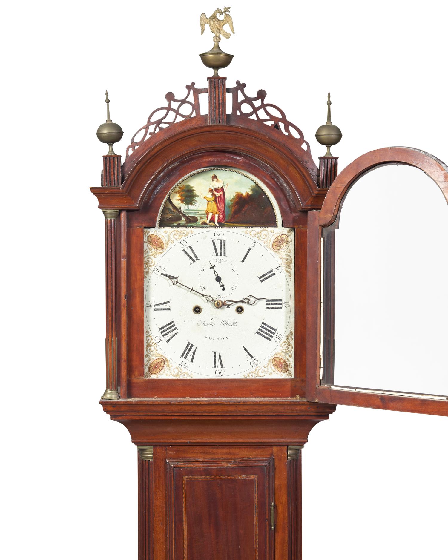 A Federal Inlaid Mahogany Tall Case Clock