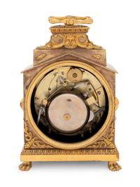 An Empire Gilt Bronze Pendule d'Officier