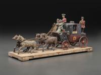 A Folk Art Carved and Painted Wood English Royal Stagecoach
