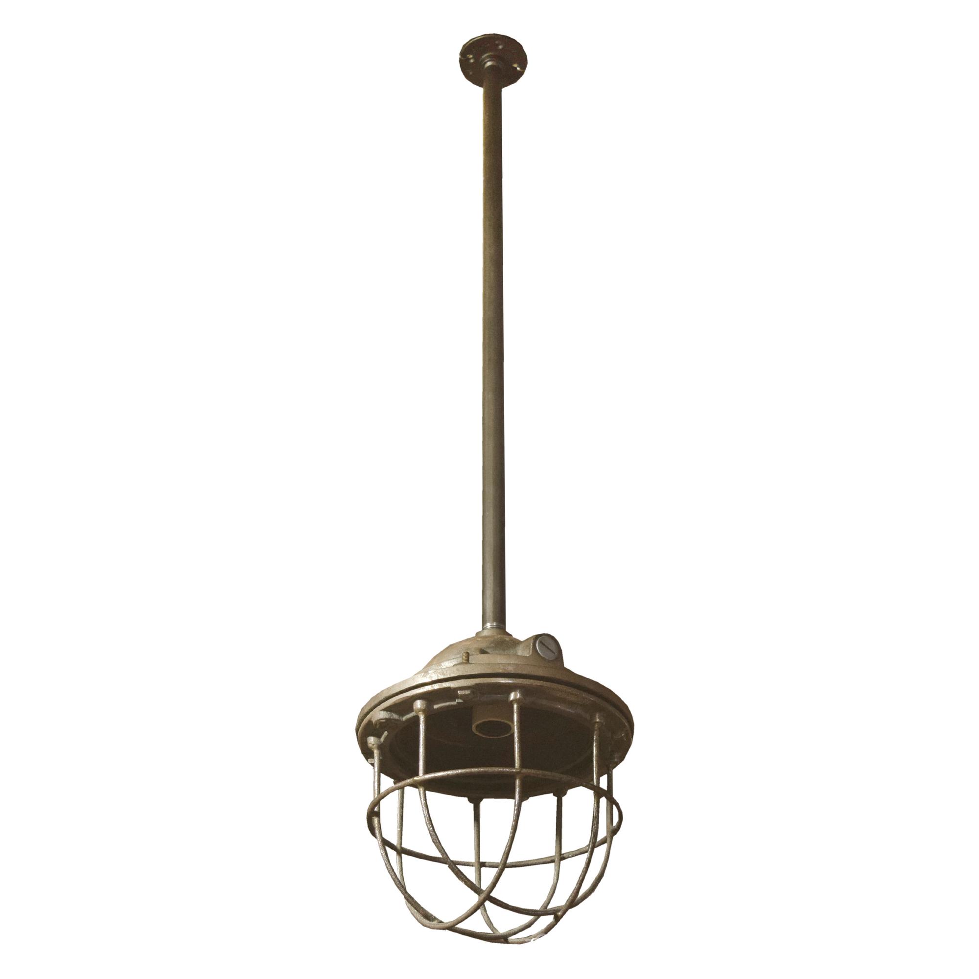 A Set of Three Cast Iron Light Fixtures 10" W x 10" D x 42" H — England, 20th Century