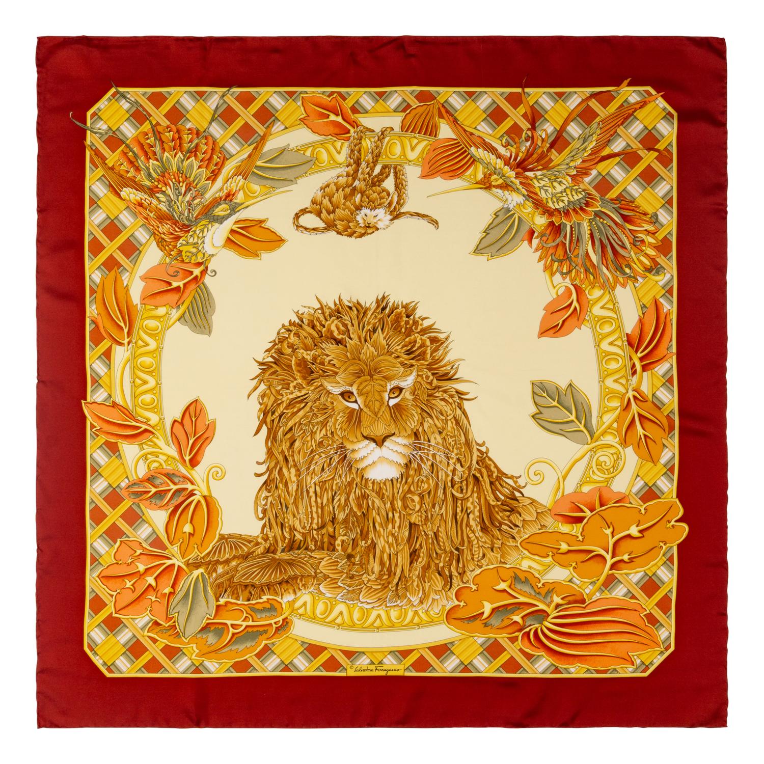 Five Salvatore Ferragamo Scarves