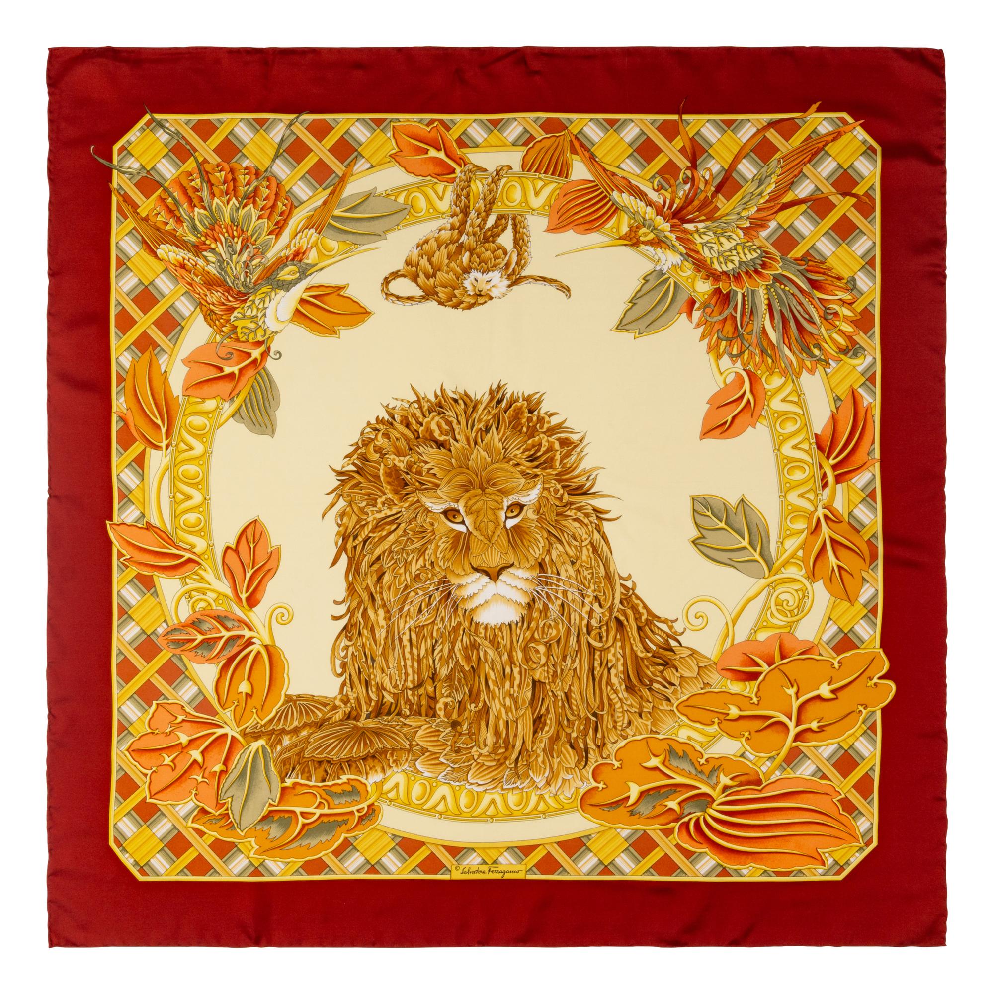 Five Salvatore Ferragamo Scarves