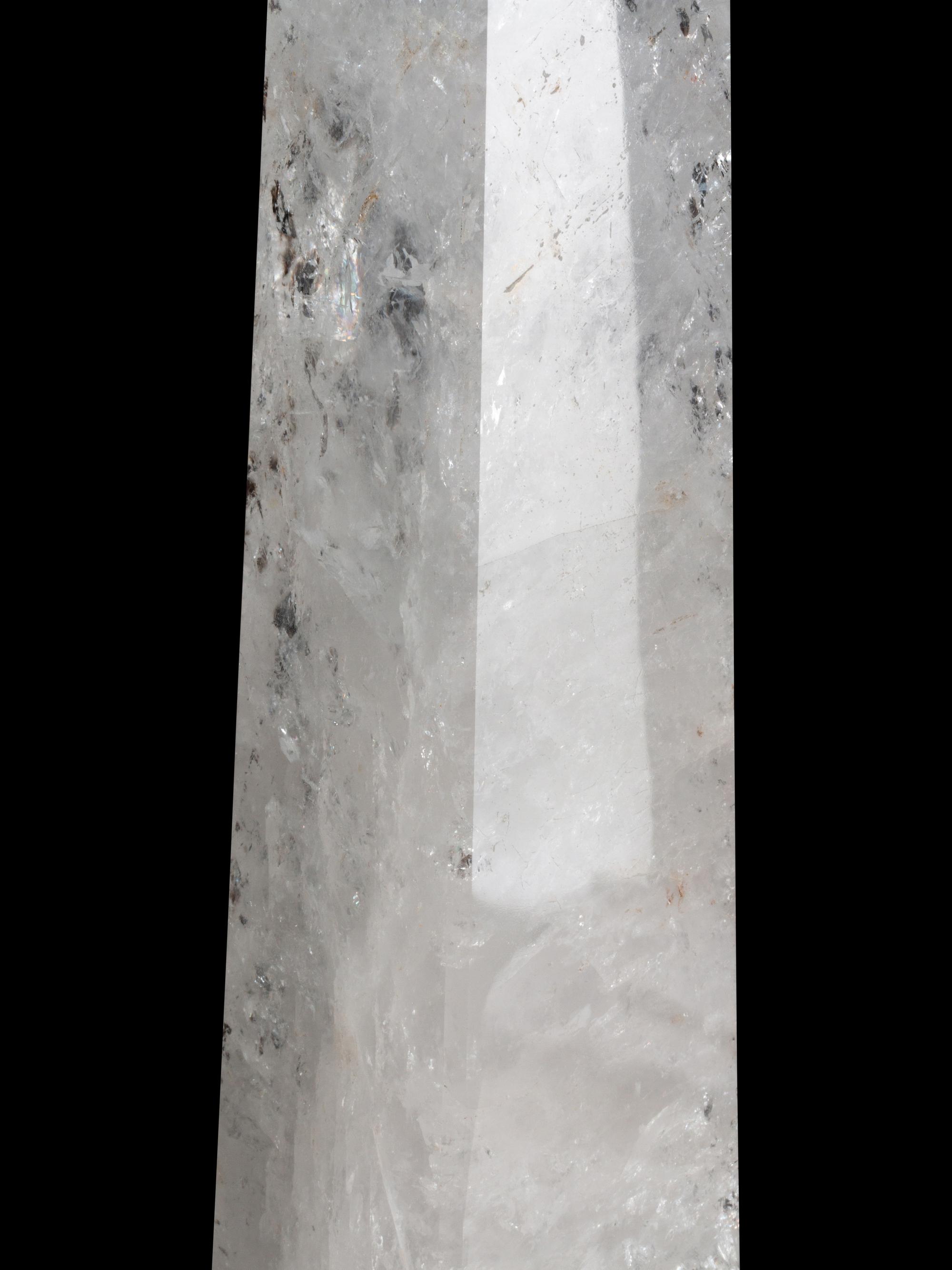 A Pair of Rock Crystal Obelisks