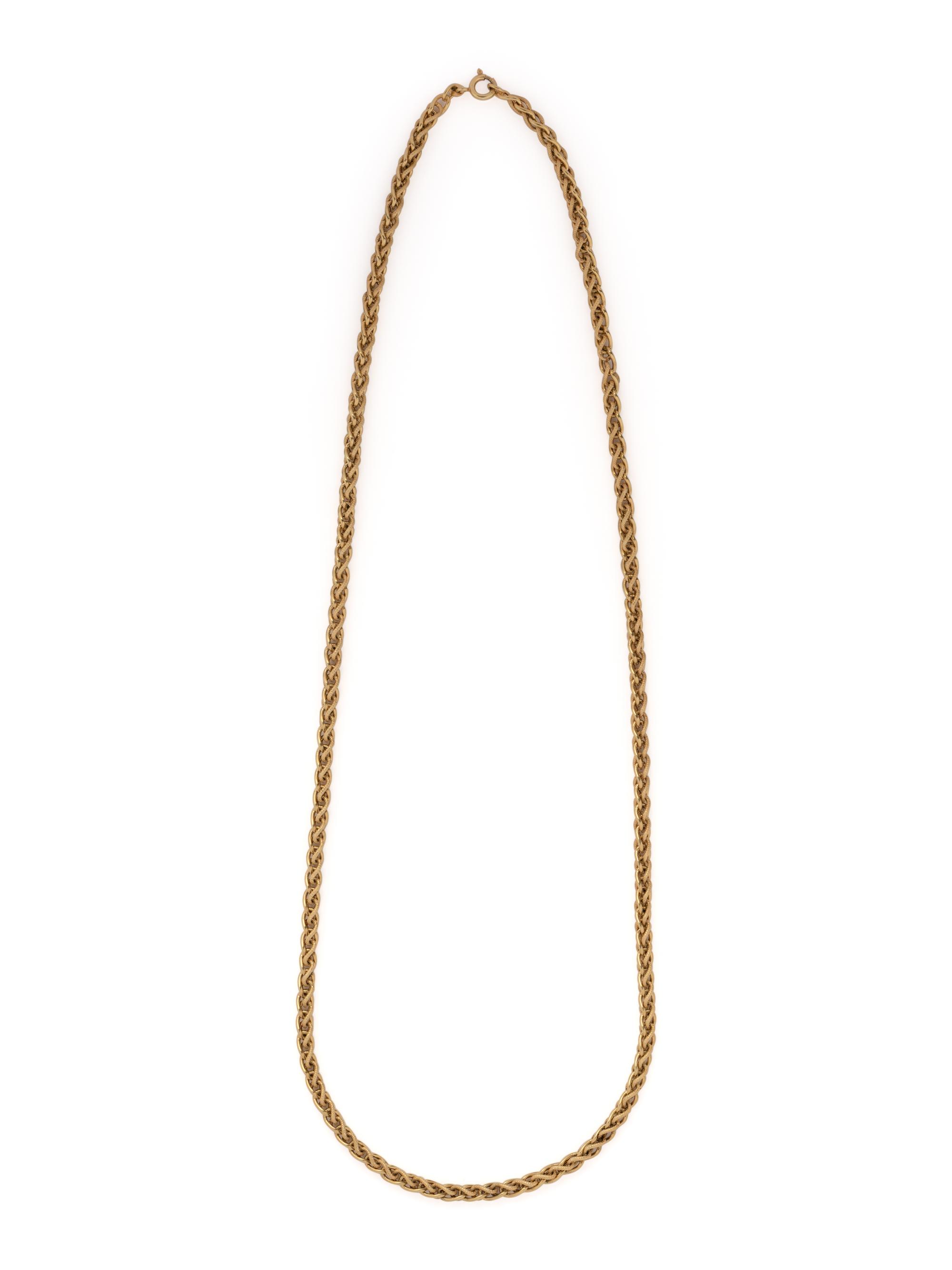 YELLOW GOLD LONGCHAIN NECKLACE