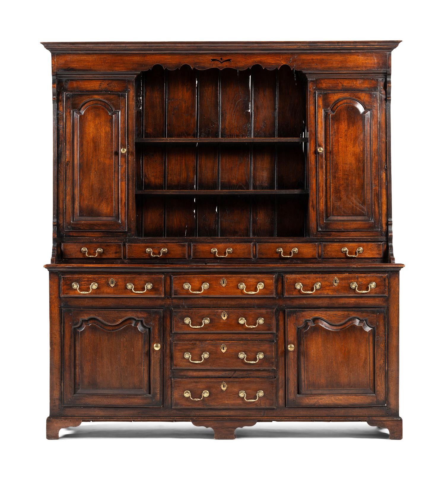 An English Oak and Elm Welsh Cupboard