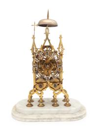 An English Brass Skeleton Clock