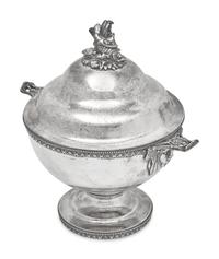 A Sterling Silver Footed and Covered Bowl with Fish Finial, John C. Moore & Son, Tiffany & Co., New York, NY, 1854-1869