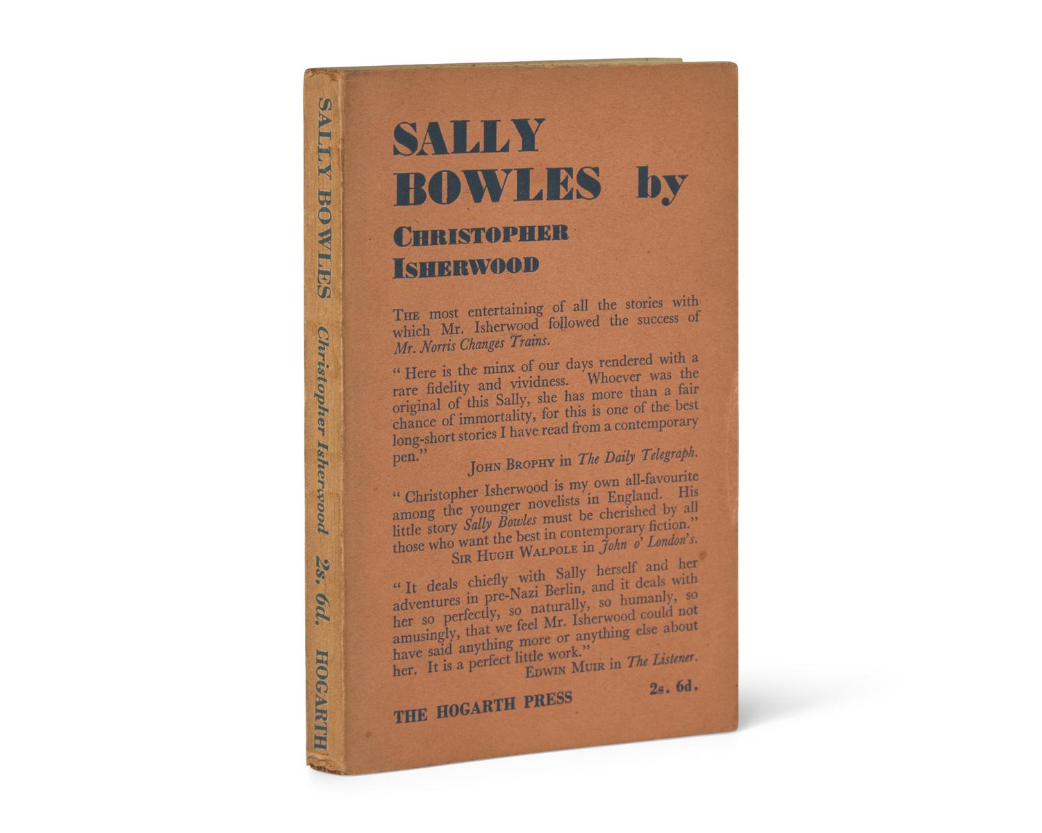 ISHERWOOD, Christopher (1904-1986). Sally Bowles . London: Leonard and Virginia Woolf at the Hogarth Press, 1938.