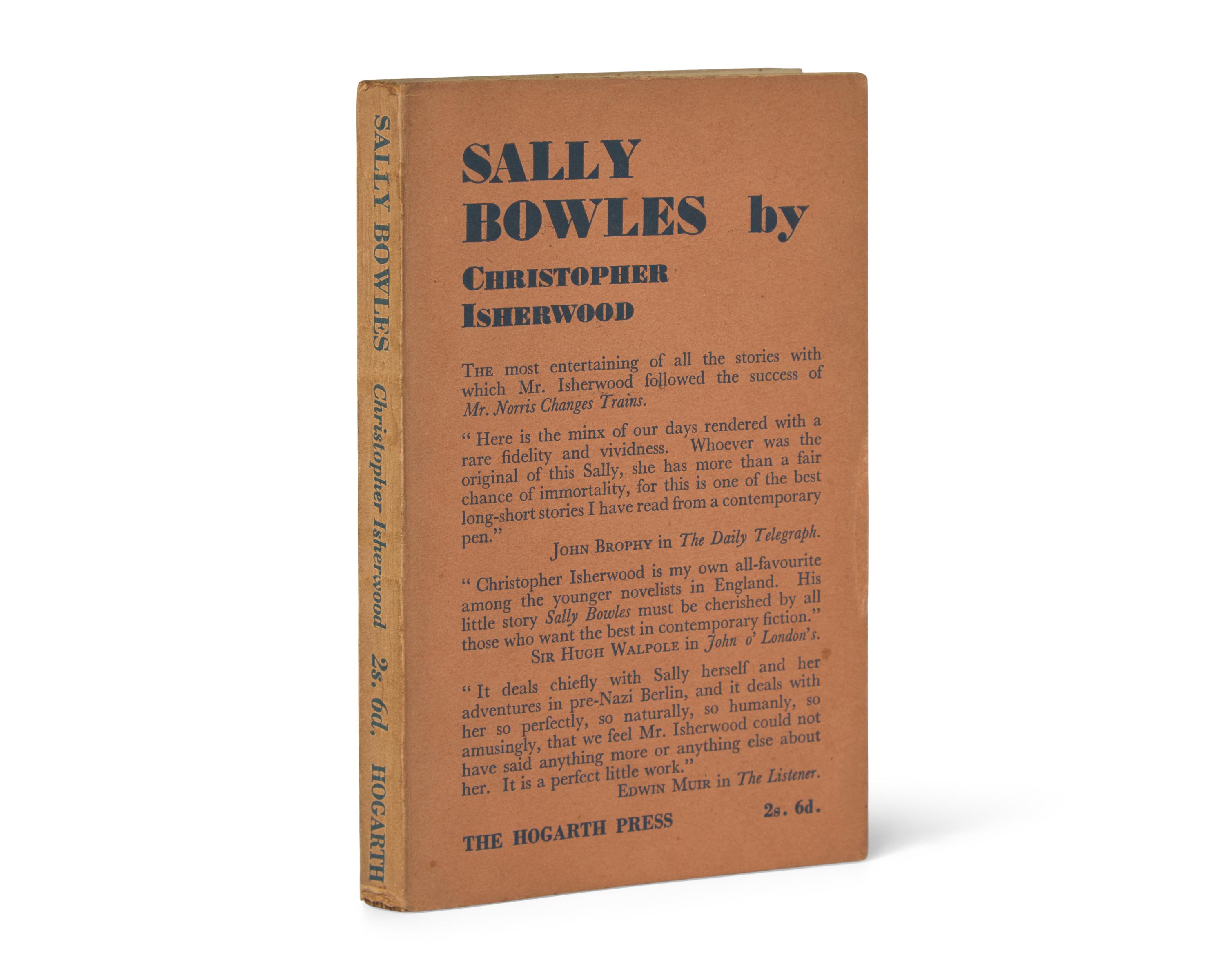 ISHERWOOD, Christopher (1904-1986). Sally Bowles . London: Leonard and Virginia Woolf at the Hogarth Press, 1938.
