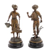 A Pair of French Cast Metal Figures