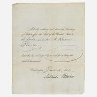 [Presidential] Van Buren, Martin, and Millard Fillmore and Franklin Pierce and James Buchanan Group of 4 Signed Documents