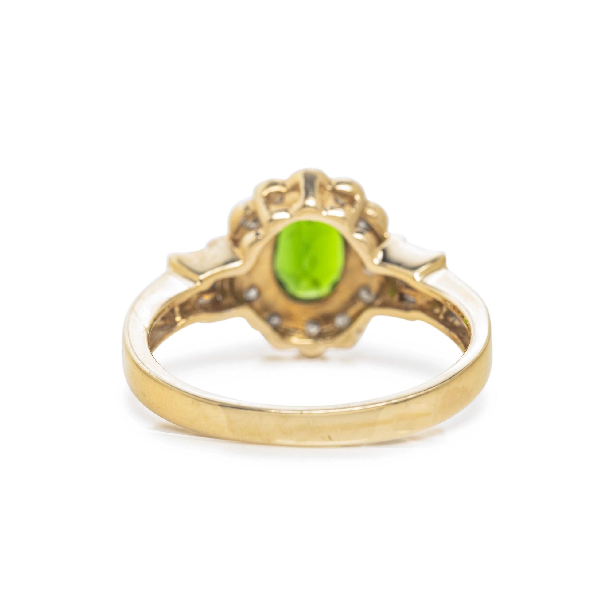 CHROME DIOPSIDE AND DIAMOND RING