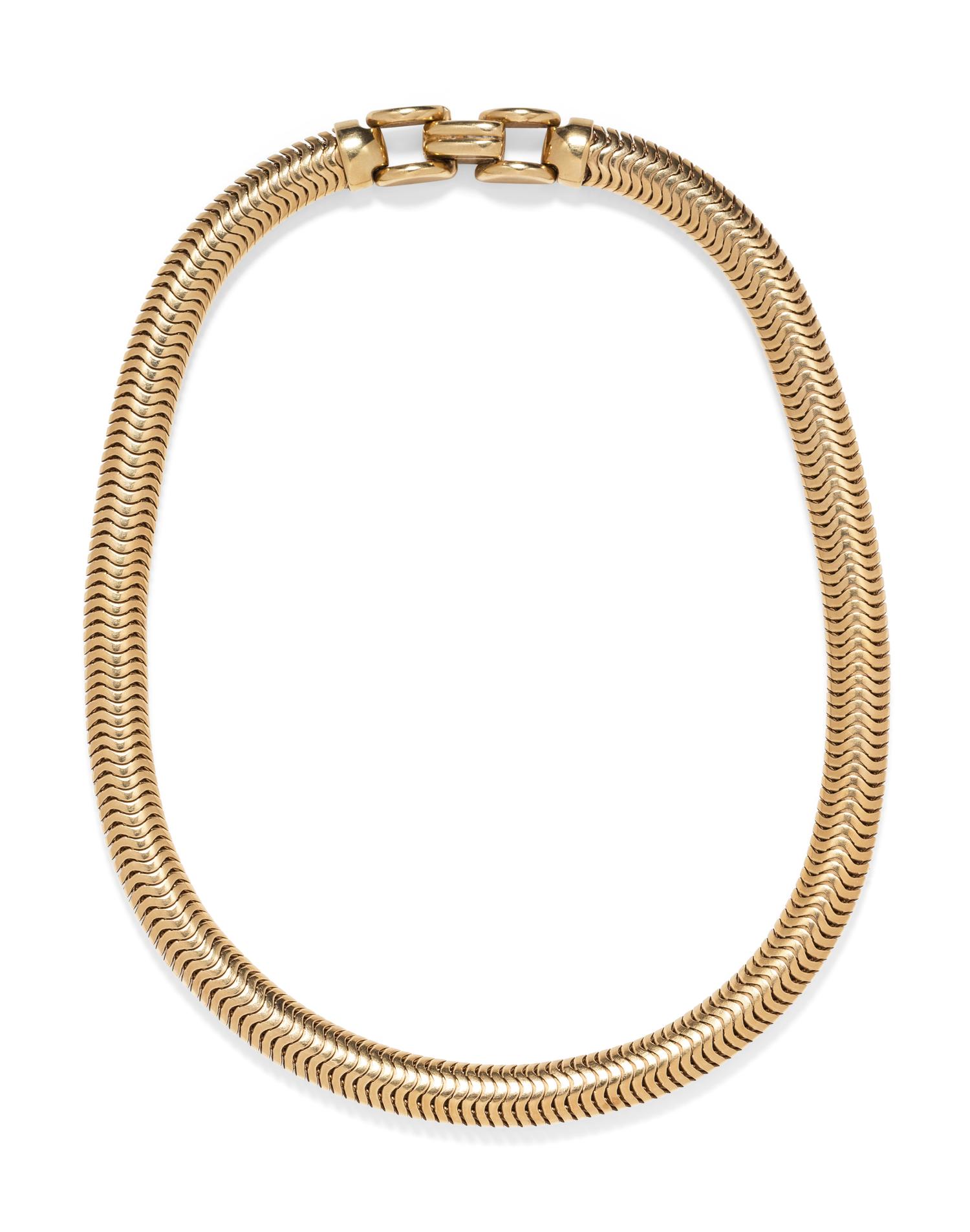 A 14 Karat Yellow Gold Necklace,
