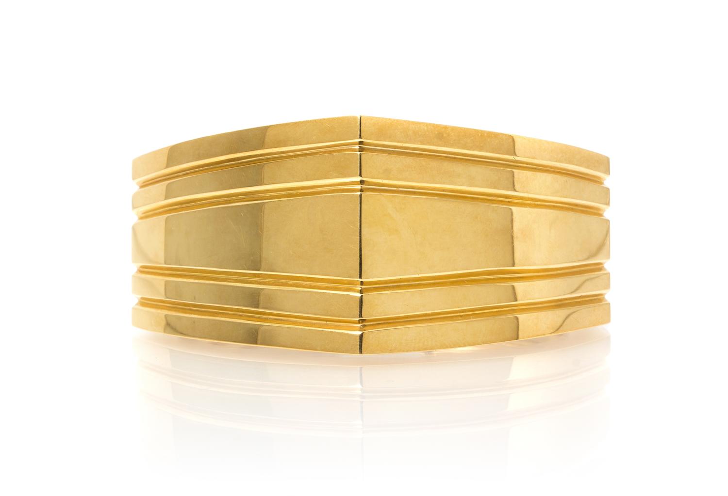 An 18 Karat Yellow Gold Cuff Bracelet, 55.00 dwts.