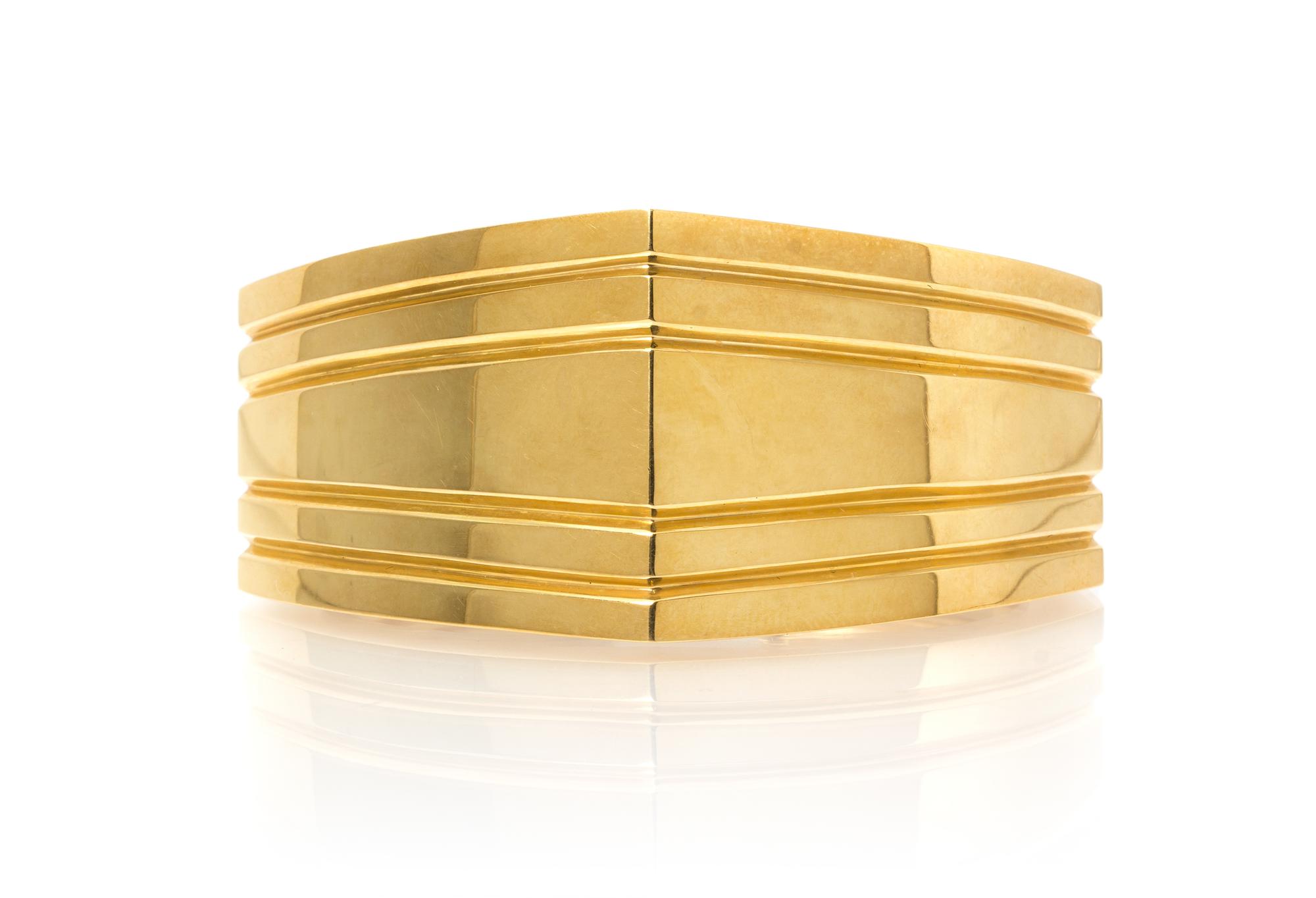 An 18 Karat Yellow Gold Cuff Bracelet, 55.00 dwts.