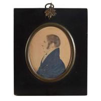 Anglo-American School 19th century Seven portrait miniatures of ladies and gentlemen, early 19th century