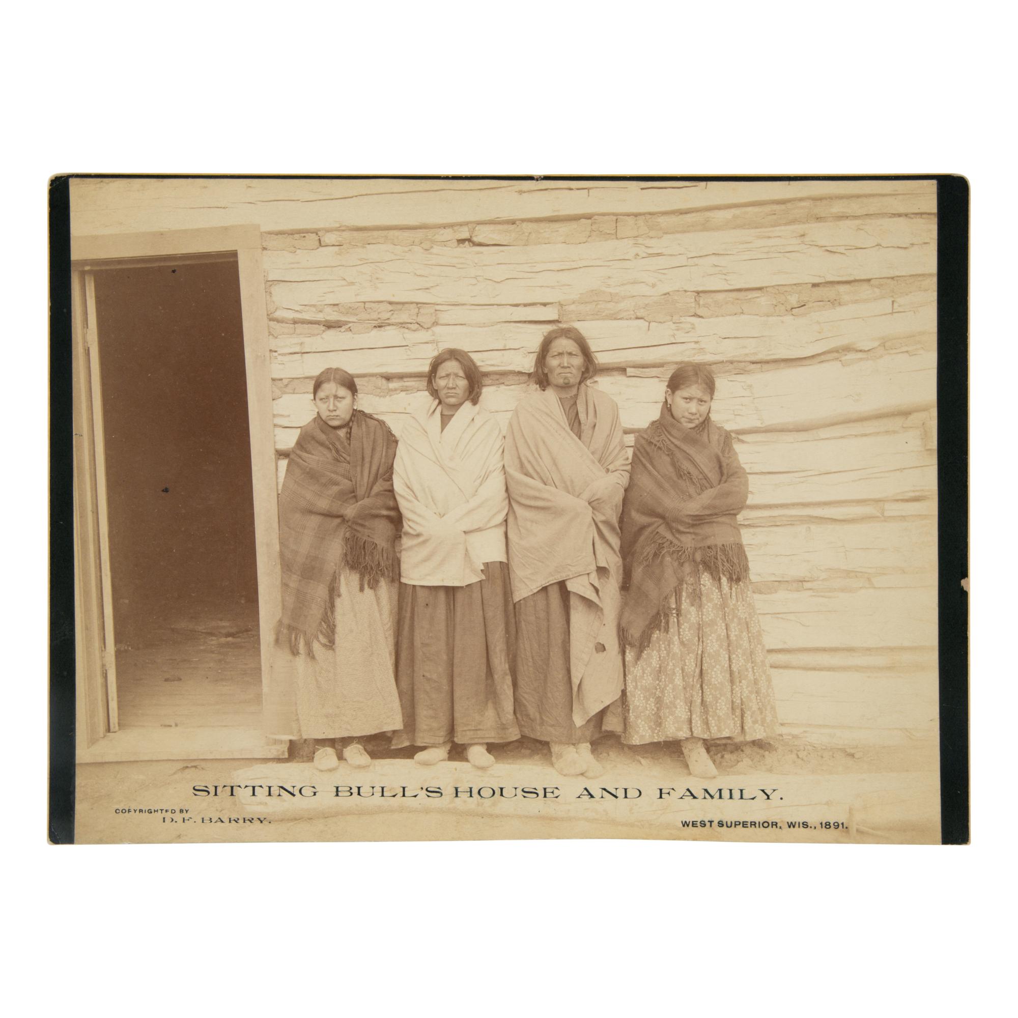 David F. Barry (American, 1854-1934) — Sitting Bull's House and Family 1891