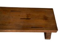 An Industrial Reclaimed Maple Butcher Block Bench